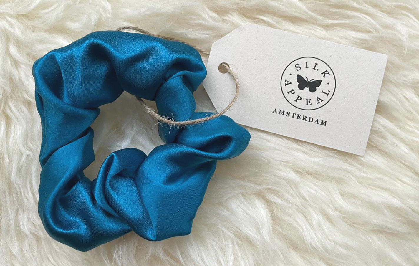 Silk scrunchie - petrol