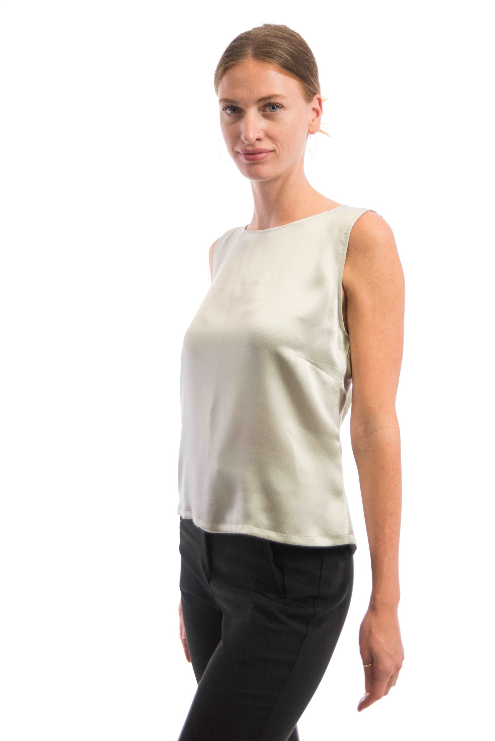 Yoya - salie hemdje zijden kleding zijde vrouwen zomers duurzaam chique dames topje topjes hemdjes 
