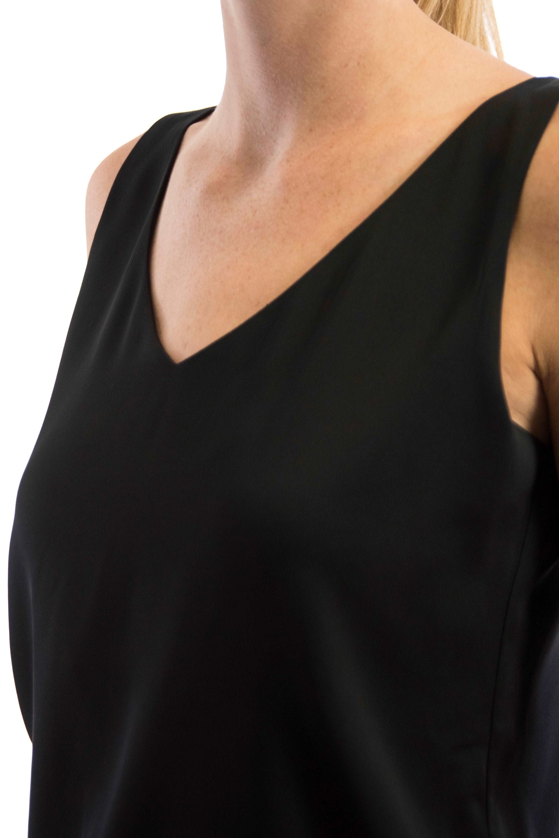 Zena - zwart hemdje zijden kleding zijde vrouwen zomers duurzaam chique dames topje topjes hemdjes 