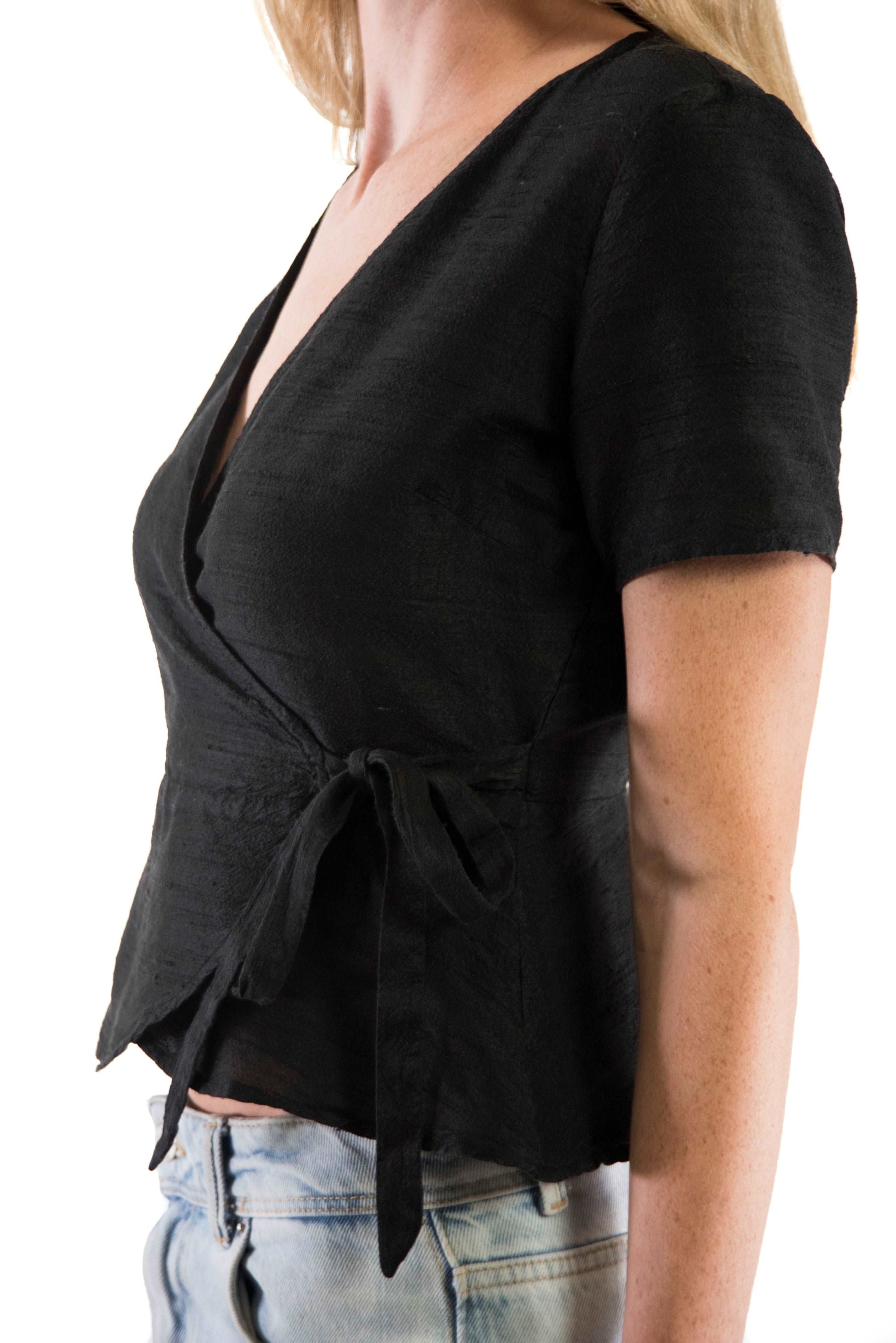 Zara - zwart hemdje zijden kleding zijde vrouwen zomers duurzaam chique dames topje topjes hemdjes 